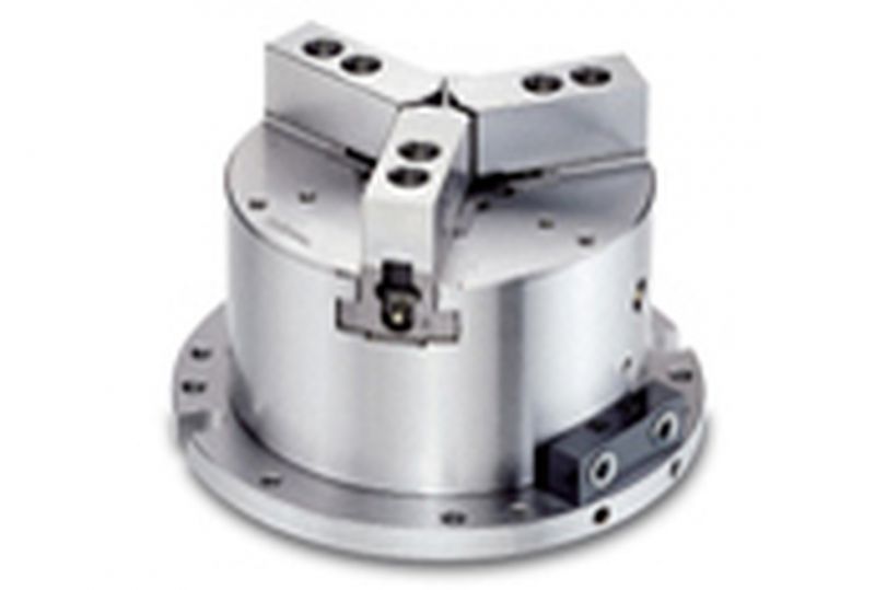 內藏式中空(氣)油壓三爪夾盤